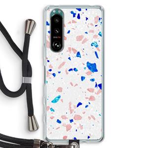 CaseCompany Terrazzo N°6: Sony Xperia 5 III Transparant Hoesje met koord