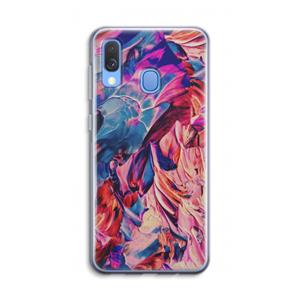 CaseCompany Pink Orchard: Samsung Galaxy A40 Transparant Hoesje