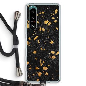 CaseCompany Terrazzo N°7: Sony Xperia 5 III Transparant Hoesje met koord