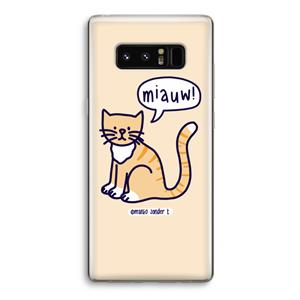 CaseCompany Miauw: Samsung Galaxy Note 8 Transparant Hoesje