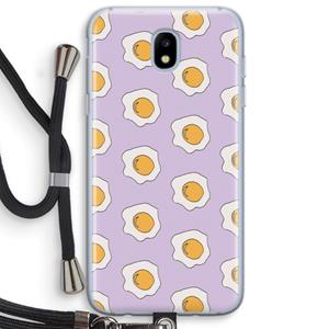 CaseCompany Bacon to my eggs #1: Samsung Galaxy J5 (2017) Transparant Hoesje met koord