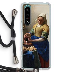 CaseCompany The Milkmaid: Sony Xperia 5 III Transparant Hoesje met koord