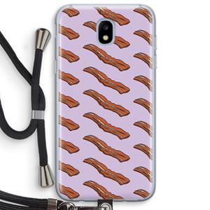 CaseCompany Bacon to my eggs #2: Samsung Galaxy J5 (2017) Transparant Hoesje met koord