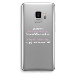 CaseCompany gij zijt ook iemand: Samsung Galaxy S9 Transparant Hoesje
