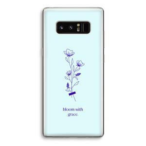 CaseCompany Bloom with grace: Samsung Galaxy Note 8 Transparant Hoesje