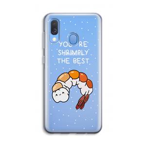CaseCompany You're Shrimply The Best: Samsung Galaxy A40 Transparant Hoesje