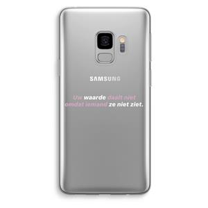 CaseCompany uw waarde daalt niet: Samsung Galaxy S9 Transparant Hoesje