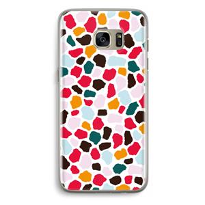 CaseCompany Colored Giraffe: Samsung Galaxy S7 Edge Transparant Hoesje