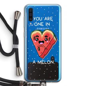 CaseCompany One In A Melon: Samsung Galaxy A50 Transparant Hoesje met koord