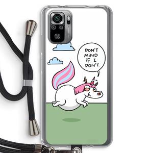 CaseCompany Unicorn: Xiaomi Redmi Note 10S Transparant Hoesje met koord