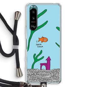 CaseCompany Aquarium: Sony Xperia 5 III Transparant Hoesje met koord