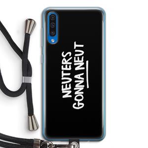 CaseCompany Neuters (zwart): Samsung Galaxy A50 Transparant Hoesje met koord
