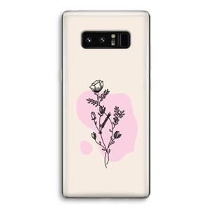 CaseCompany Roses are red: Samsung Galaxy Note 8 Transparant Hoesje