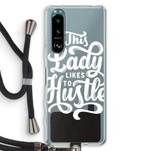 CaseCompany Hustle Lady: Sony Xperia 5 III Transparant Hoesje met koord