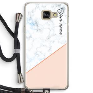 CaseCompany Marmer in stijl: Samsung Galaxy A5 (2016) Transparant Hoesje met koord