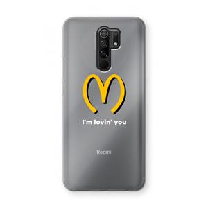CaseCompany I'm lovin' you: Xiaomi Redmi 9 Transparant Hoesje