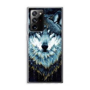 CaseCompany Darkness Wolf: Samsung Galaxy Note 20 Ultra / Note 20 Ultra 5G Transparant Hoesje