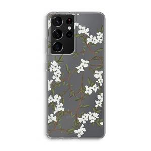 CaseCompany Blossoming spring: Samsung Galaxy S21 Ultra Transparant Hoesje