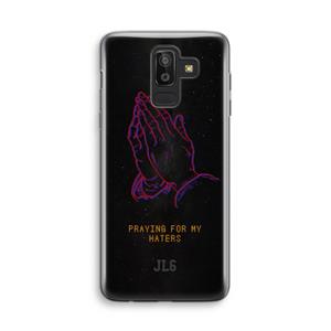 CaseCompany Praying For My Haters: Samsung Galaxy J8 (2018) Transparant Hoesje