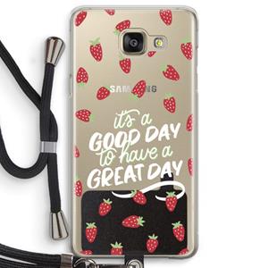 CaseCompany Don't forget to have a great day: Samsung Galaxy A5 (2016) Transparant Hoesje met koord
