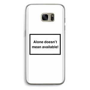 CaseCompany Alone: Samsung Galaxy S7 Edge Transparant Hoesje