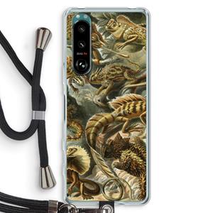 CaseCompany Haeckel Lacertilia: Sony Xperia 5 III Transparant Hoesje met koord