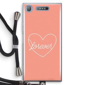 CaseCompany Forever heart: Sony Xperia XZ1 Transparant Hoesje met koord