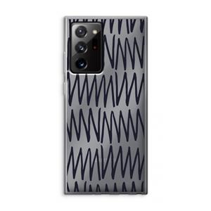 CaseCompany Marrakech Zigzag: Samsung Galaxy Note 20 Ultra / Note 20 Ultra 5G Transparant Hoesje