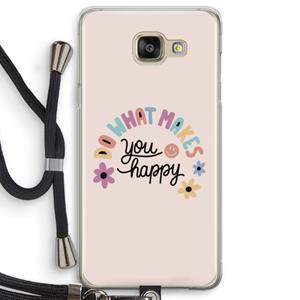 CaseCompany Happy days: Samsung Galaxy A5 (2016) Transparant Hoesje met koord
