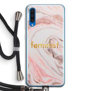 CaseCompany Feminist: Samsung Galaxy A50 Transparant Hoesje met koord