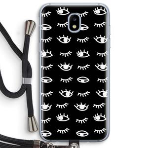 CaseCompany Eye pattern #3: Samsung Galaxy J5 (2017) Transparant Hoesje met koord