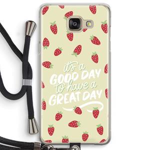 CaseCompany Don't forget to have a great day: Samsung Galaxy A5 (2016) Transparant Hoesje met koord