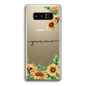 CaseCompany Zonnebloemen: Samsung Galaxy Note 8 Transparant Hoesje