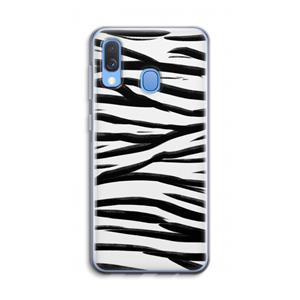 CaseCompany Zebra pattern: Samsung Galaxy A40 Transparant Hoesje