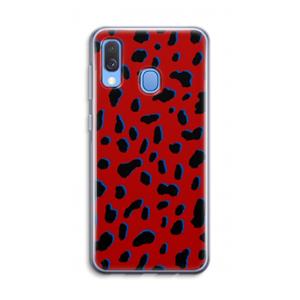 CaseCompany Red Leopard: Samsung Galaxy A40 Transparant Hoesje