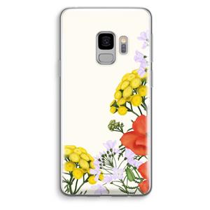 CaseCompany Wilde bloemen: Samsung Galaxy S9 Transparant Hoesje