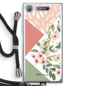 CaseCompany Sweet heaven geometrics: Sony Xperia XZ1 Transparant Hoesje met koord