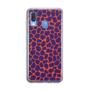 CaseCompany Purple Giraffe: Samsung Galaxy A40 Transparant Hoesje