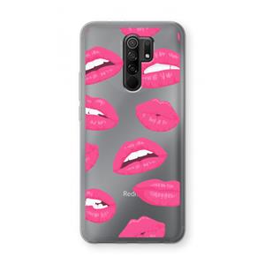 CaseCompany Bite my lip: Xiaomi Redmi 9 Transparant Hoesje