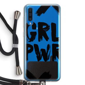 CaseCompany Girl Power #2: Samsung Galaxy A50 Transparant Hoesje met koord