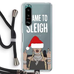 CaseCompany Came To Sleigh: Sony Xperia 5 III Transparant Hoesje met koord