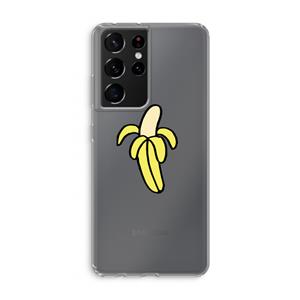 CaseCompany Banana: Samsung Galaxy S21 Ultra Transparant Hoesje