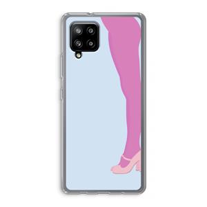 CaseCompany Pink panty: Samsung Galaxy A42 5G Transparant Hoesje