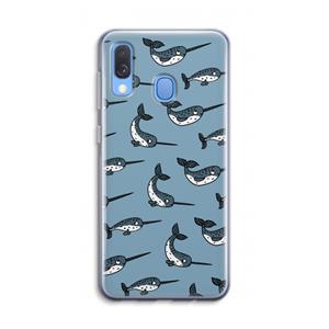 CaseCompany Narwhal: Samsung Galaxy A40 Transparant Hoesje