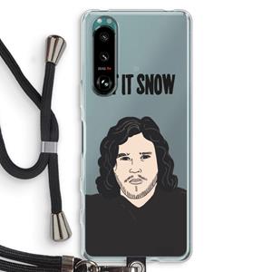 CaseCompany Let It Snow: Sony Xperia 5 III Transparant Hoesje met koord