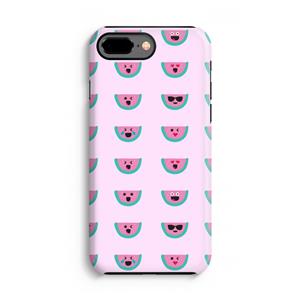 CaseCompany Smiley watermeloenprint: iPhone 8 Plus Tough Case