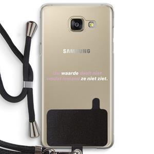 CaseCompany uw waarde daalt niet: Samsung Galaxy A5 (2016) Transparant Hoesje met koord