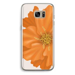 CaseCompany Orange Ellila flower: Samsung Galaxy S7 Edge Transparant Hoesje