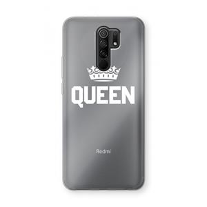 CaseCompany Queen zwart: Xiaomi Redmi 9 Transparant Hoesje