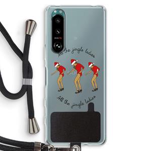 CaseCompany Jingle Ladies: Sony Xperia 5 III Transparant Hoesje met koord